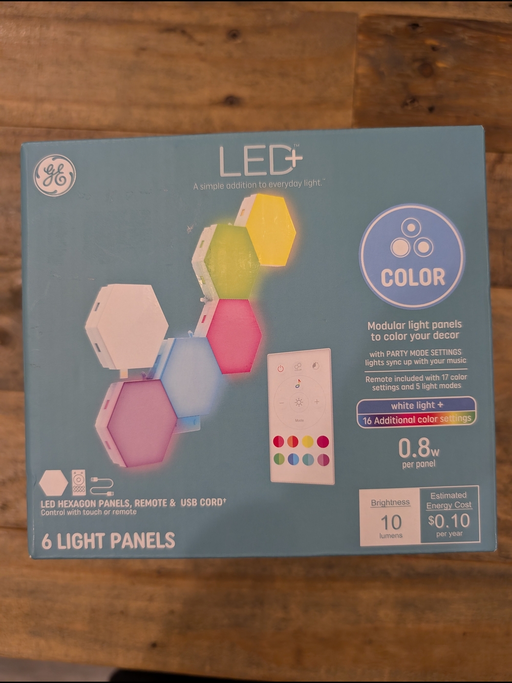 GE LED+ Color Hexagon Light Panels - Multicolor - Picture 2 of 9